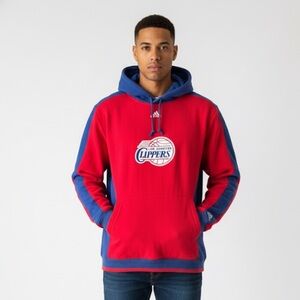Adidas Red and Blue Clippers Hoodie Medium